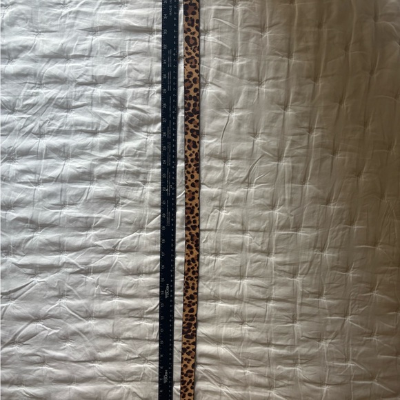 Express Calf Hair Leopard Print Belt with Gold Buckle - Picture 7 of 10